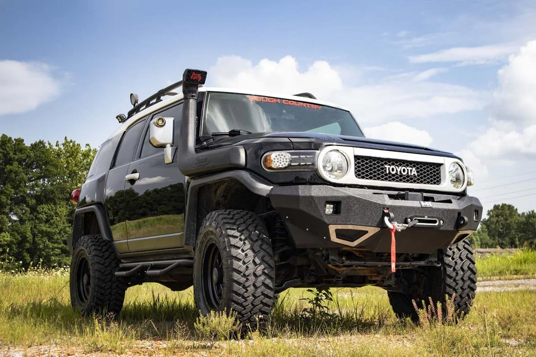 Rough Country 3 Inch Lift Kit | Red Spacers | Toyota 4Runner (03-09)/FJ Cruiser (07-14) 76530RED - Back View