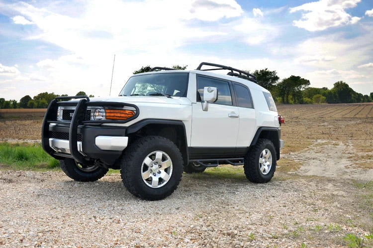 Rough Country 3 Inch Lift Kit | Red Spacers | Toyota 4Runner (03-09)/FJ Cruiser (07-14) 76530RED - Installation View