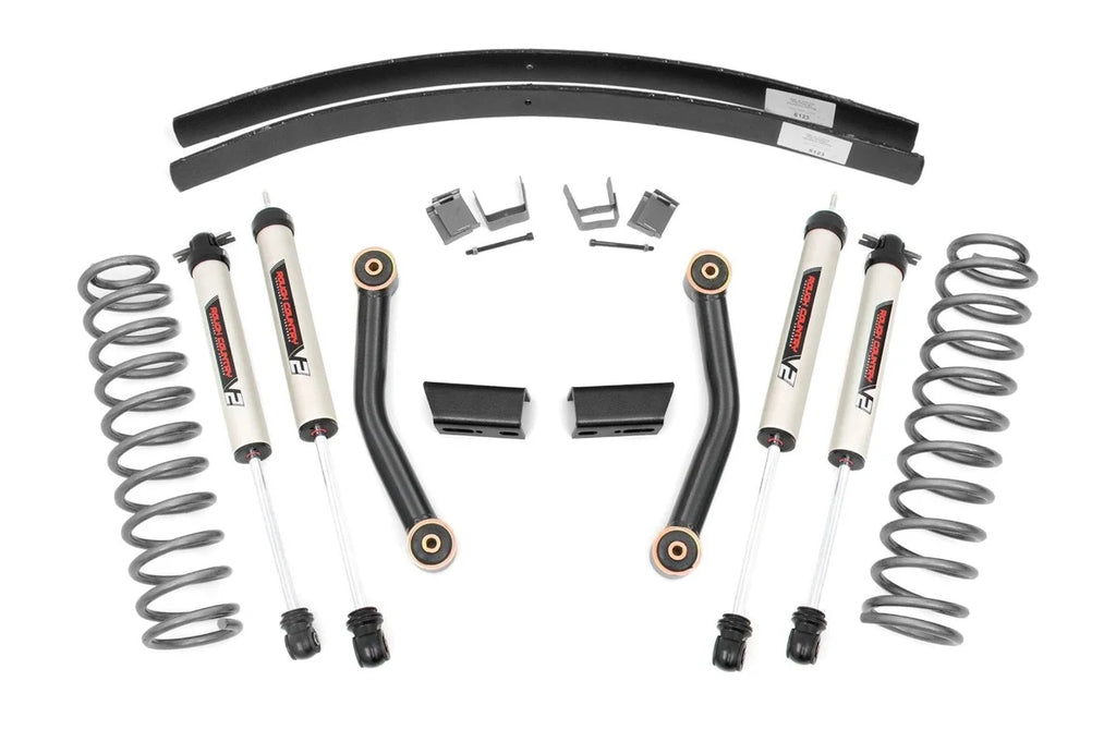 Rough Country 3 Inch Lift Kit | SII | RR AAL | V2 Shocks | Jeep Cherokee XJ 2WD/4WD (84-01) 670X70 - Main Product View