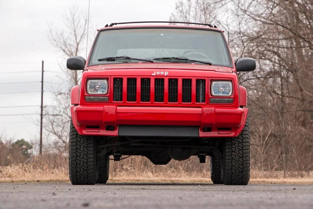Rough Country 3 Inch Lift Kit | Series II | RR AAL | Jeep Cherokee XJ 2WD/4WD (1984-2001) 670XN2 - Back View