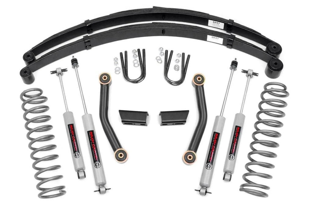 Rough Country 3 Inch Lift Kit | Series II | RR Springs | Jeep Cherokee XJ 2WD/4WD (84-01) 630XN2 - Main Product View