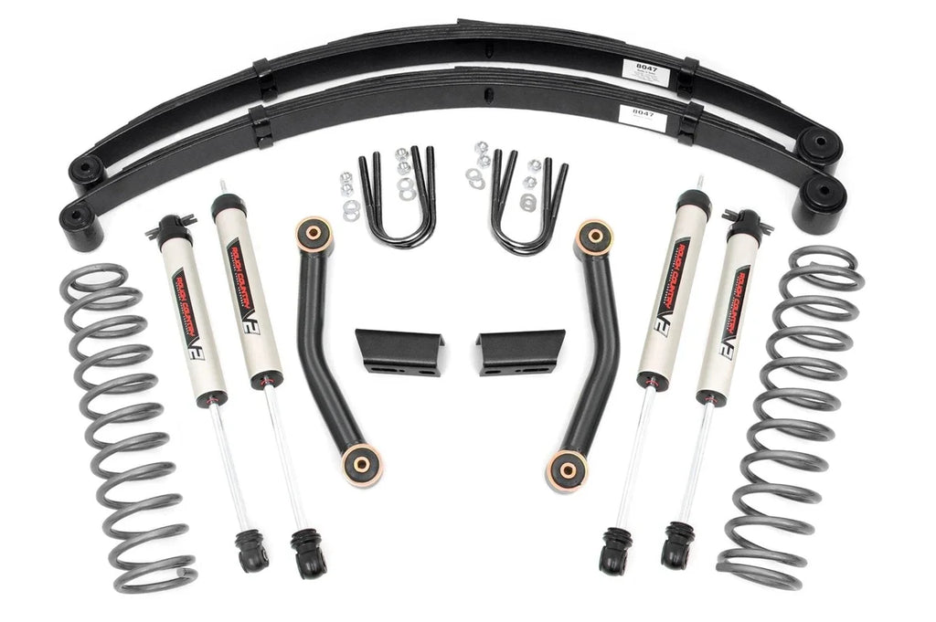 Rough Country 3 Inch Lift Kit | Series II | RR Springs | V2 | Jeep Cherokee XJ (84-01) 630X70 - Main Product View