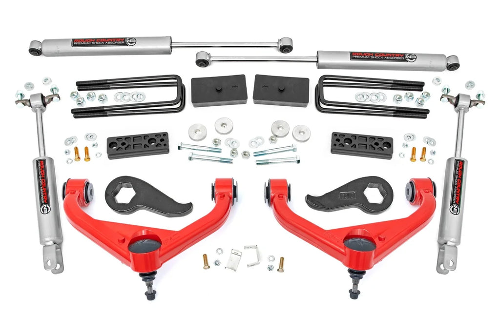 Rough Country 3 Inch Lift Kit | w/ Overloads | Chevy/GMC 2500HD/3500HD (20-26) - Main Product View