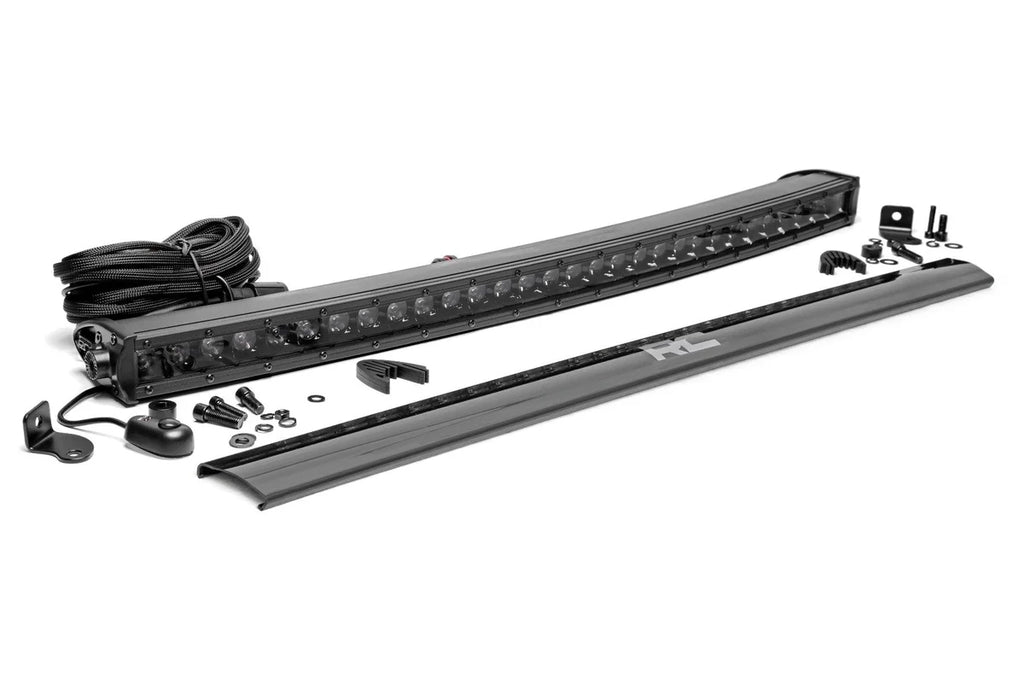 Rough Country 30 Inch Black Series LED Light Bar | Curved | Single Row 72730BL - Main Product View