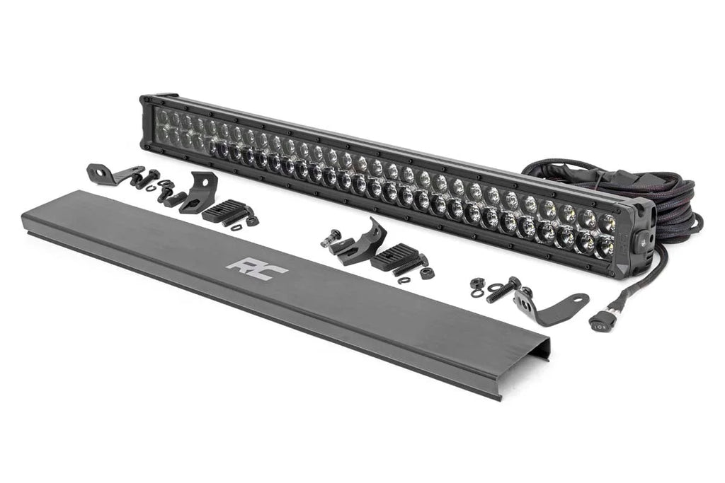 Rough Country 30 Inch Black Series LED Light Bar | Dual Row | Cool White DRL 70930BD - Main Product View