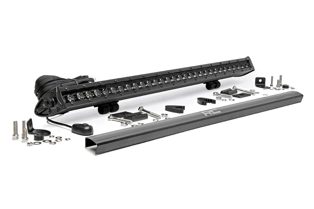 Rough Country 30 Inch Black Series LED Light Bar | Single Row 70730BL - Side View