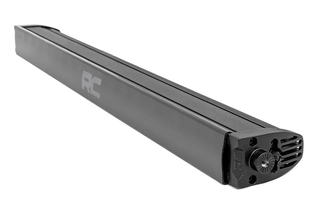 Rough Country 30 Inch Black Series LED Light Bar | Single Row | Cool White DRL 70730BLDRL - Back View