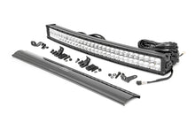 Load image into Gallery viewer, Rough Country 30 Inch Chrome Series LED Light Bar | Curved | Dual Row | Cool White DRL 72930D - Main Product View