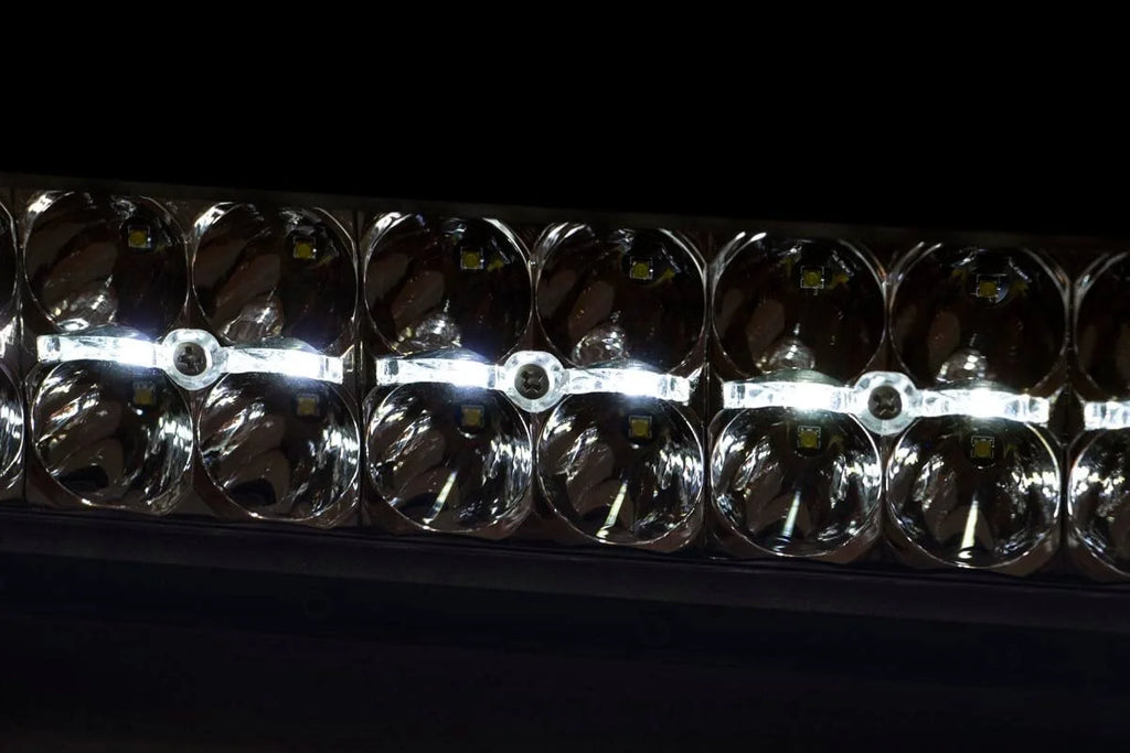 Rough Country 30 Inch Chrome Series LED Light Bar | Curved | Dual Row | Cool White DRL 72930D - Side View