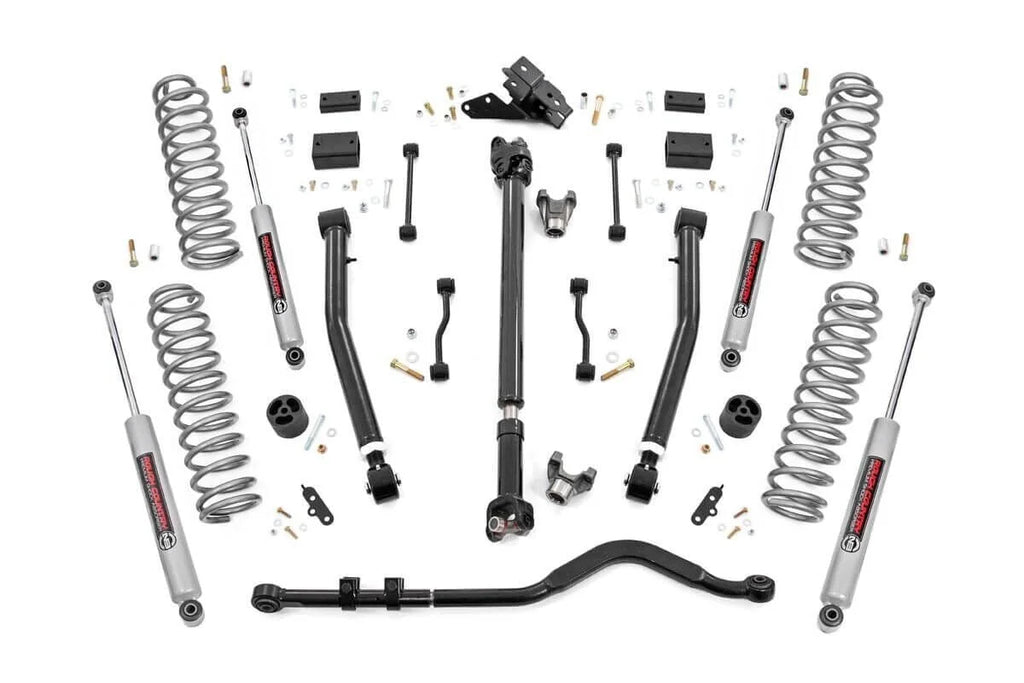 Rough Country 3.5 Inch Lift Kit | Adj Lower | FR D/S | Jeep Wrangler JL 4WD (2018-2023) 62830 - Main Product View