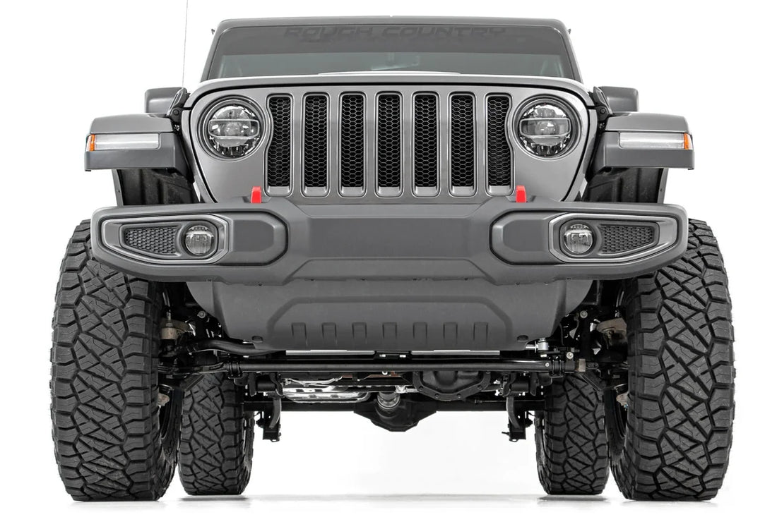 Rough Country 3.5 Inch Lift Kit | Adj Lower | FR D/S | M1 | Jeep Wrangler Unlimited (24-26) - Back View