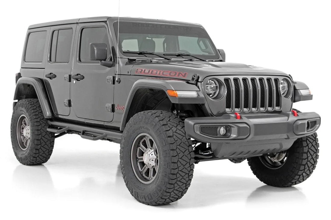Rough Country 3.5 Inch Lift Kit | Adj Lower | FR D/S | M1R | Jeep Wrangler Unlimited (24-26) - Side View
