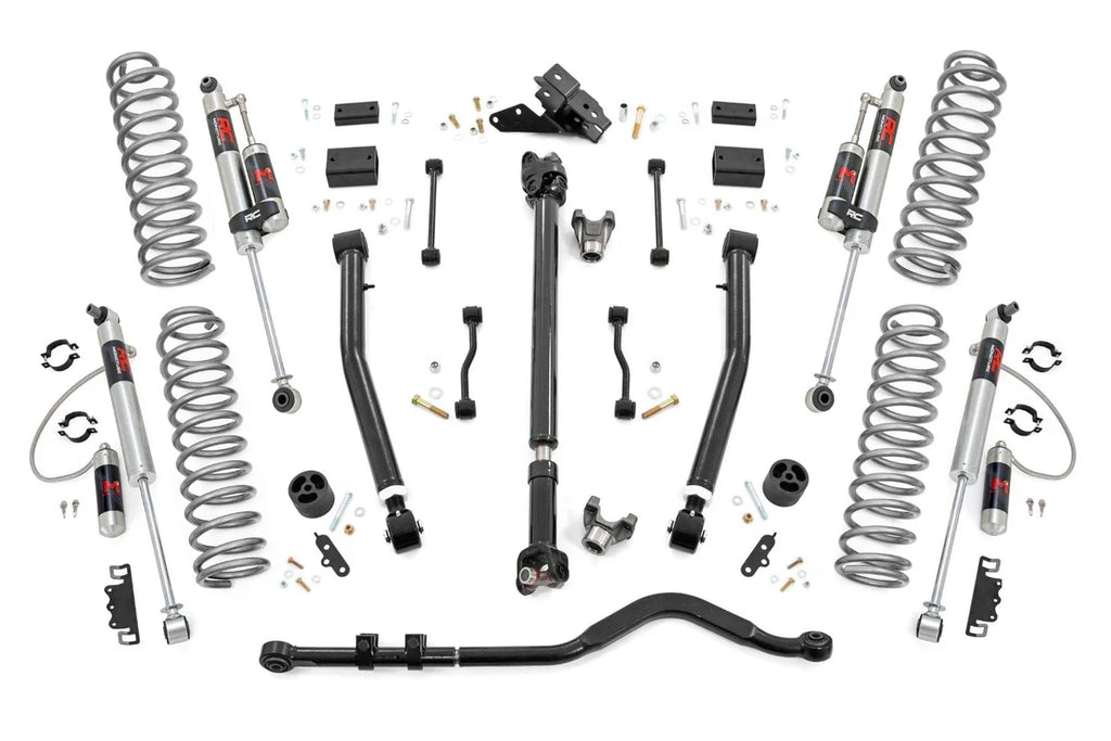 Rough Country 3.5 Inch Lift Kit | Adj Lower | FR D/S | M1R | Jeep Wrangler Unlimited Rubicon (18-23) - Kit Contents