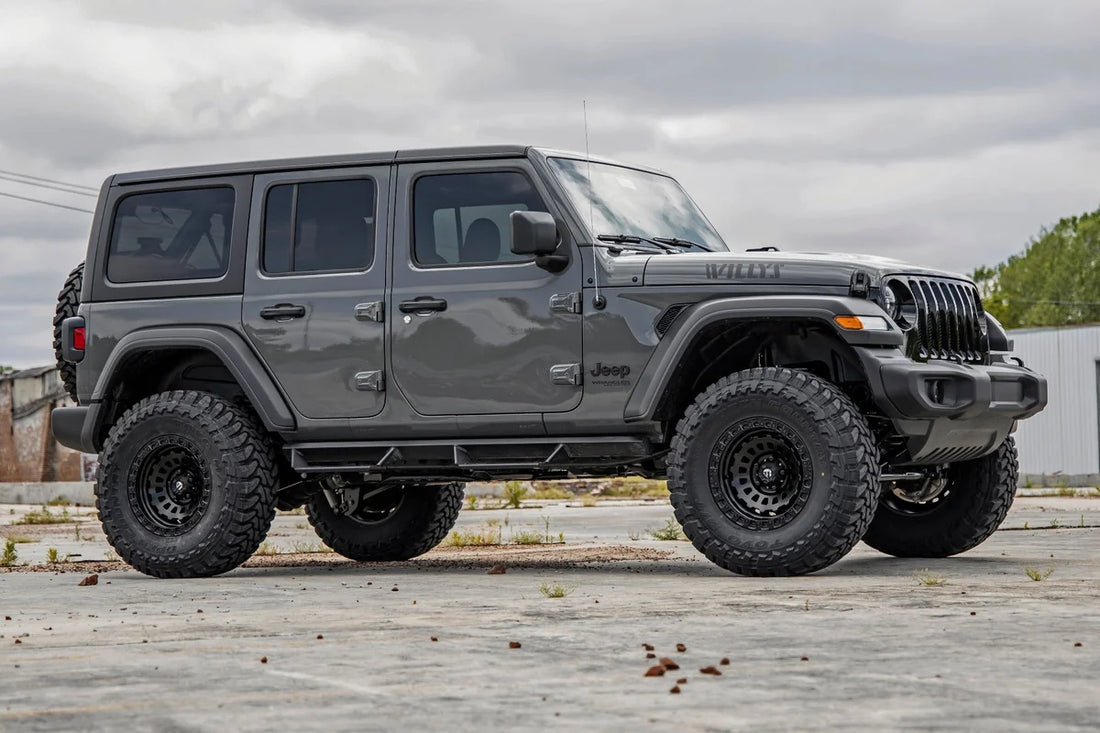 Rough Country 3.5 Inch Lift Kit | C/A Drop | Diesel | Jeep Wrangler Unlimited 4WD (20-23) 78130 - Back View