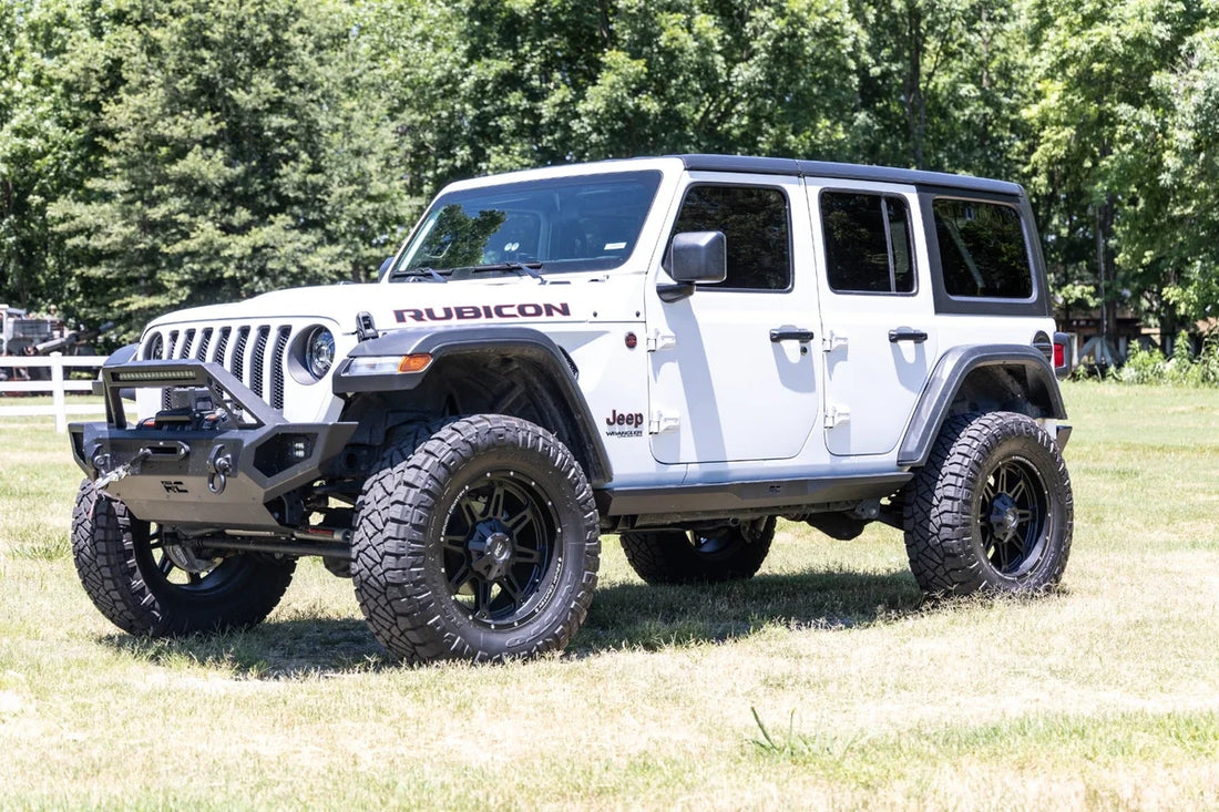 Rough Country 3.5 Inch Lift Kit | C/A Drop | FR D/S | M1R | Jeep Wrangler Unlimited (24-26) - Installation View