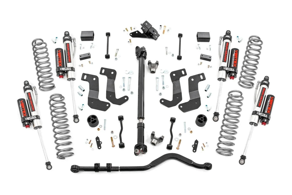 Rough Country 3.5 Inch Lift Kit | C/A Drop | FR D/S | Vertex | Jeep Wrangler Unlimited Rubicon (18-23) 69050 - Kit Contents
