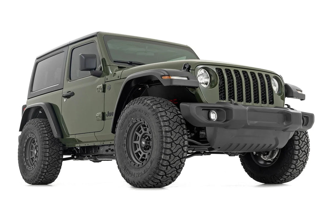 Rough Country 3.5 Inch Lift Kit | C/A Drop | Front D/S | M1R | Jeep Wrangler JL 4WD (24-26) - Installation View