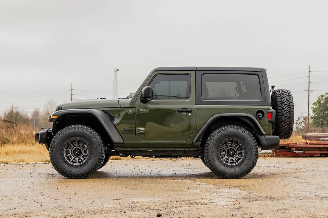 Rough Country 3.5 Inch Lift Kit | C/A Drop | Front D/S | M1R | Jeep Wrangler JL 4WD (24-26) - Installation View