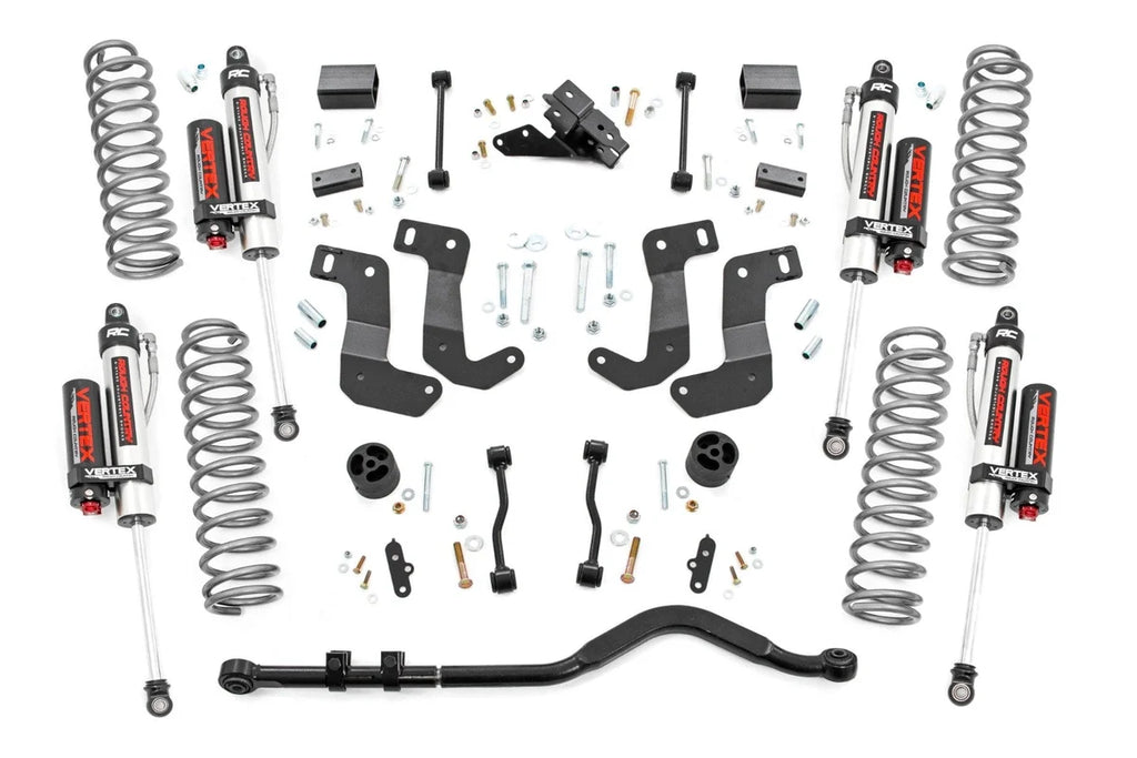 Rough Country 3.5 Inch Lift Kit | C/A Drop | Stage 1 | Vertex | Jeep Wrangler Unlimited (18-23) 66850 - Kit Contents