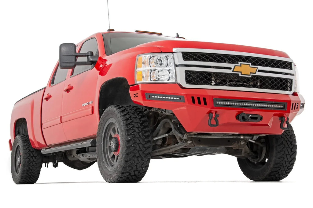 Rough Country 3.5 Inch Lift Kit | Knuckle | w/ Overloads | Chevy/GMC 2500HD/3500HD (11-19) - Side View