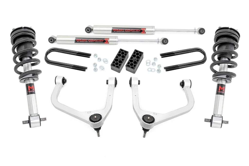 Rough Country 3.5 Inch Lift Kit | M1 Struts/M1 | Chevy Silverado 1500 2WD/4WD (2025-2026) - Kit Contents