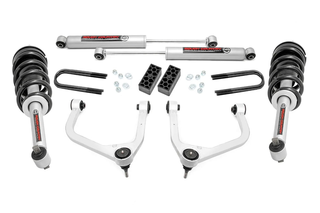 Rough Country 3.5 Inch Lift Kit | N3 Struts | Rear Mono Leaf | Chevy Silverado 1500 (25-26) - Kit Contents