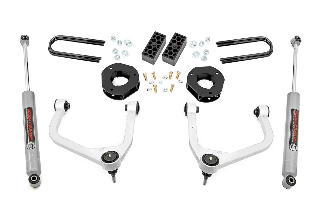 Rough Country 3.5 Inch Lift Kit | Rear Mono Leaf | Chevy Silverado 1500 2WD/4WD (2025-2026) - Main Product View