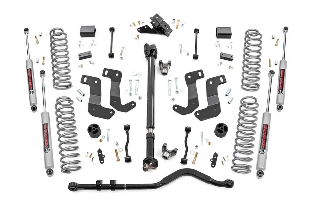 Rough Country 3.5 Inch lift Kit | C/A Drop | FR D/S | Jeep Wrangler Unlimited 4WD (18-23) 65431 - Kit Contents