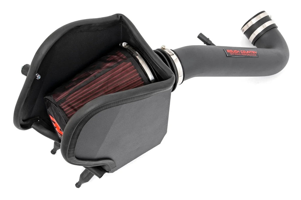 Rough Country 3.6L Cold Air Intake Kit | Prefilter | Jeep Gladiator JT/Wrangler JL (18-24) 10479PF - Angled View