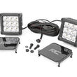 Load image into Gallery viewer, Rough Country 4 Inch Chrome Series LED Light Pods | Square | White DRL | Pair 70905DRL - Main Product View