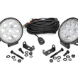 Load image into Gallery viewer, Rough Country 4 Inch Chrome Series LED Light | Round | Pair 70804 - Back View