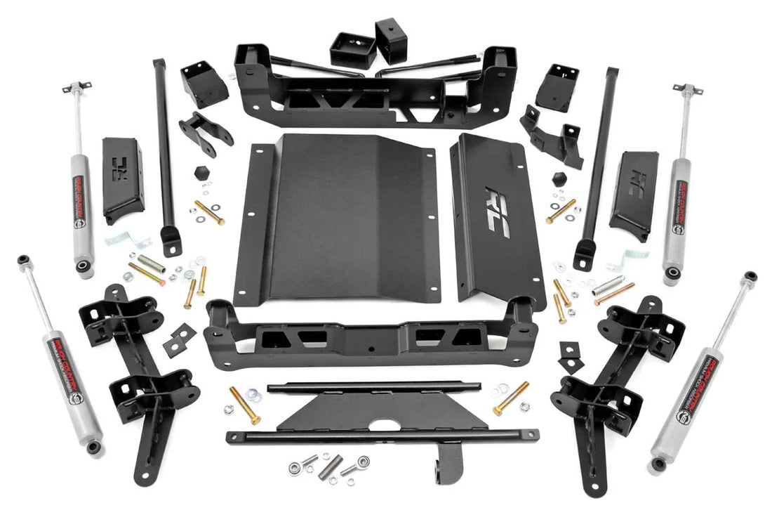 Rough Country 4 Inch Lift Kit | Chevy C1500/K1500 Truck & SUV 4WD (1988-1999) 27430 - Side View