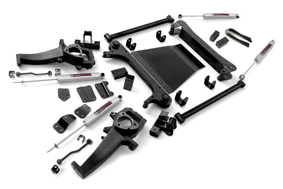 Rough Country 4 Inch Lift Kit | Dodge 1500 4WD (2002-2005) 380.20 - Side View