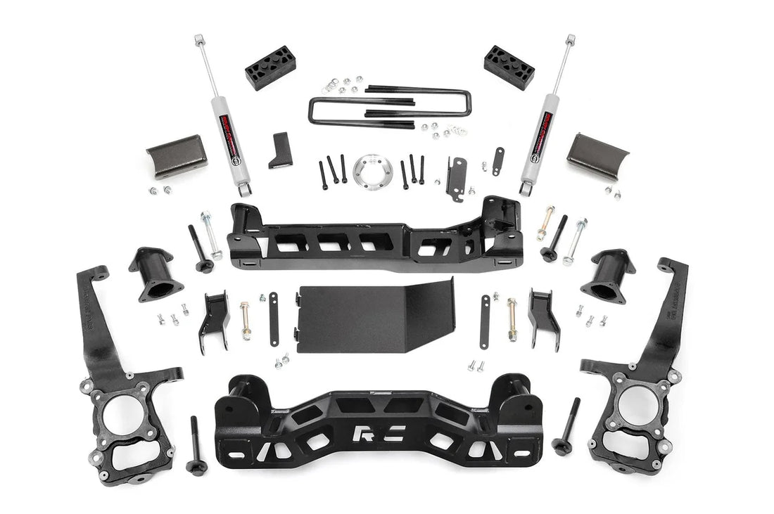 Rough Country 4 Inch Lift Kit | Ford F-150 4WD (2009-2010) 59930 - Side View