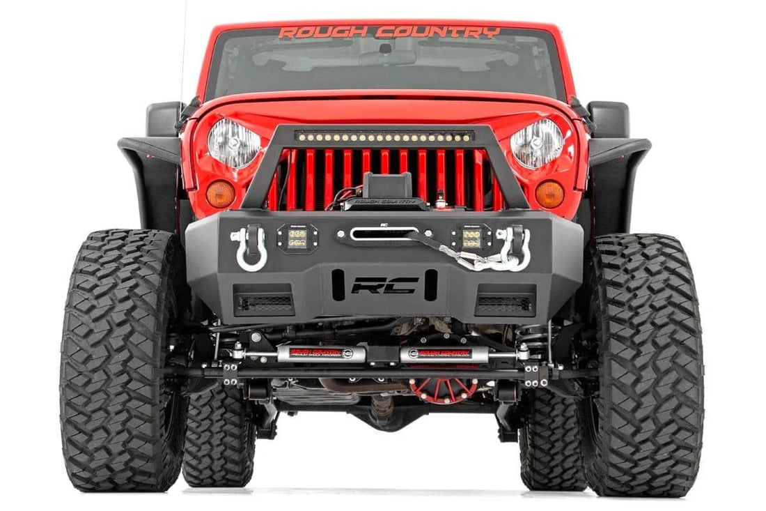 Rough Country 4 Inch Lift Kit | Long Arm | Jeep Wrangler Unlimited 4WD (2012-2018) 78630A - Back View