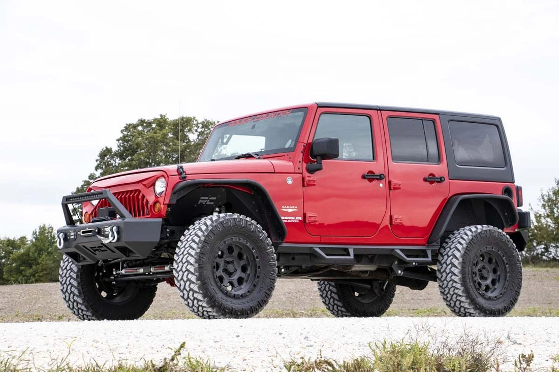 Rough Country 4 Inch Lift Kit | Long Arm | Jeep Wrangler Unlimited 4WD (2012-2018) 78630A - Additional View 6
