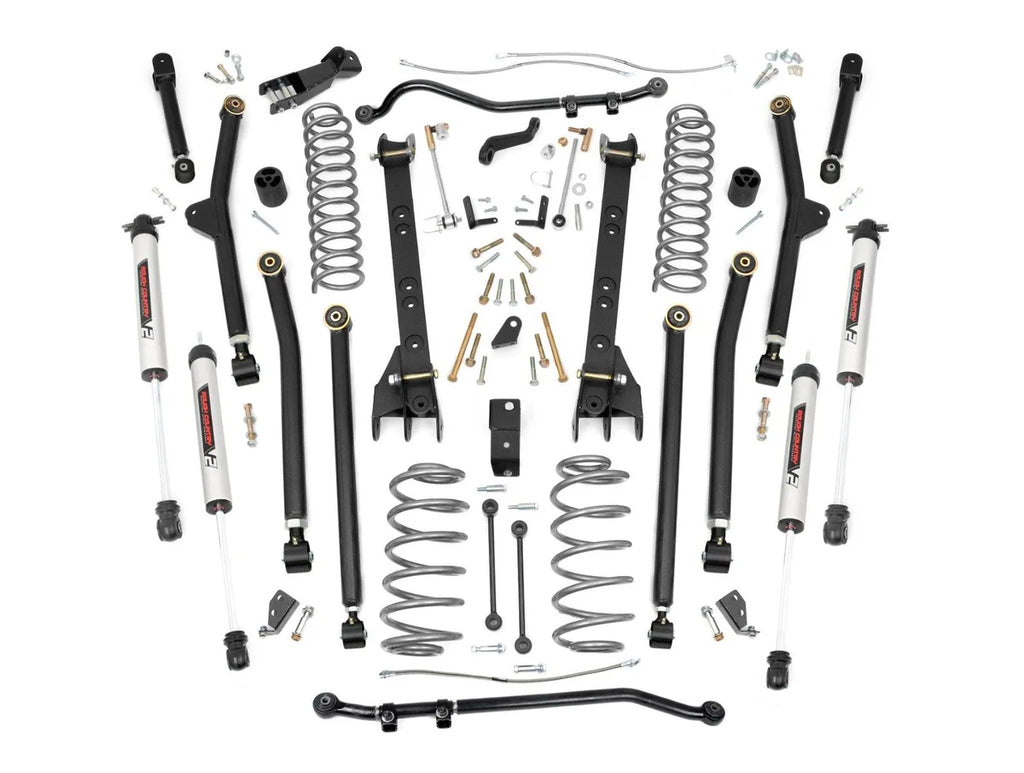 Rough Country 4 Inch Lift Kit | Long Arm | V2 | Jeep Wrangler TJ 4WD (1997-2006) - Main Product View