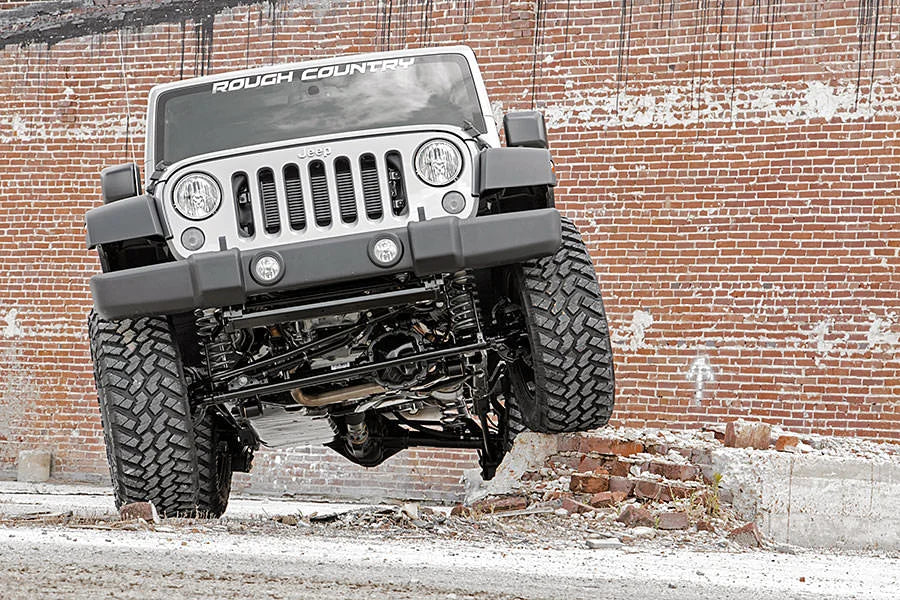Rough Country 4 Inch Lift Kit | M1 | Jeep Wrangler Unlimited 2WD/4WD (2007-2018) 68140 - Front View