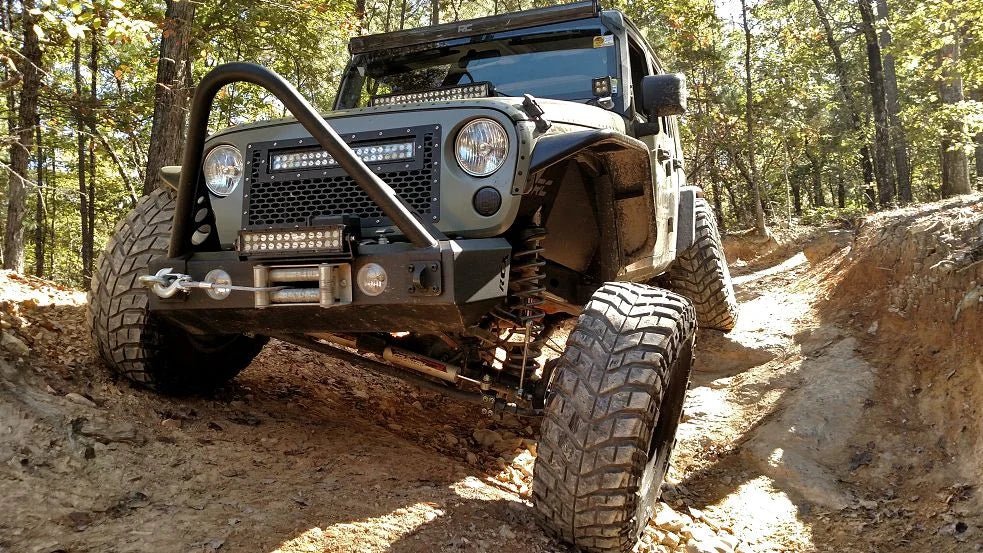 Rough Country 4 Inch Lift Kit | X-Series | M1 | Jeep Wrangler Unlimited 2WD/4WD (2007-2018) 67440 - Installation View