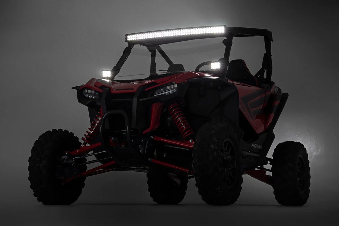 Rough Country 40 Inch Black Series LED Light Bar | Curved | Dual Row 72940BL - Installation View