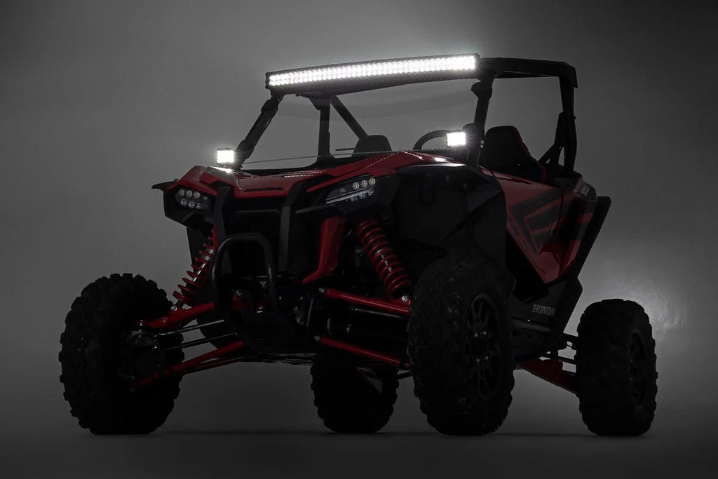 Rough Country 40 Inch Black Series LED Light Bar | Curved | Dual Row 72940BL - Installation View