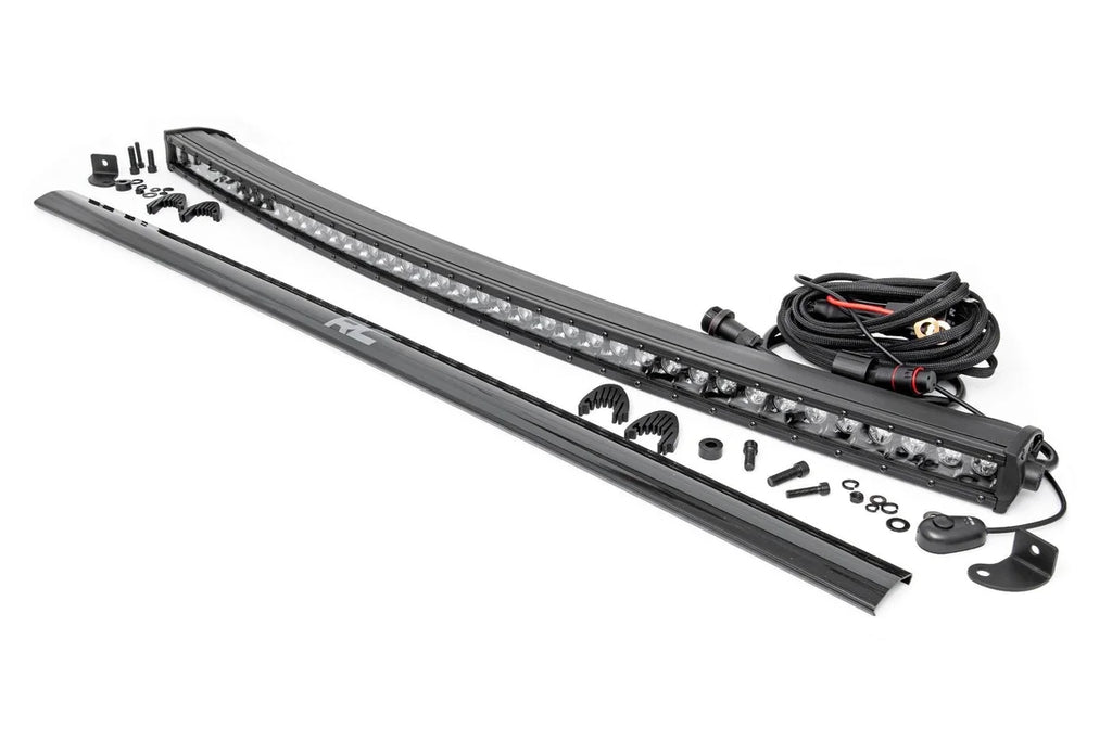 Rough Country 40 Inch Black Series LED Light Bar | Curved | Single Row 72740BL - Main Product View