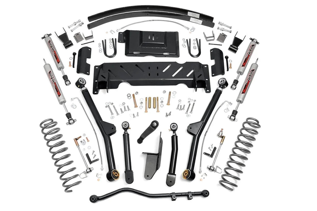 Rough Country 4.5 Inch Lift Kit | Long Arm | AAL | NP242 | Jeep Cherokee XJ 4WD (1984-2001) 61622 - Kit Contents
