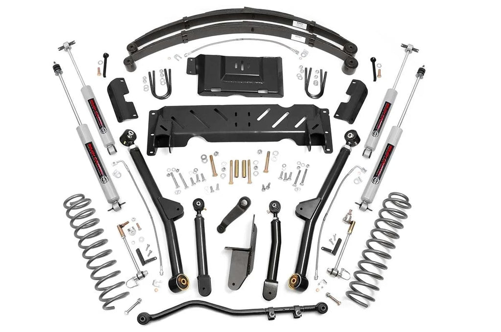Rough Country 4.5 Inch Lift Kit | Long Arm | RR Leafs | NP242 | Jeep Cherokee XJ 4WD (84-01) 61722