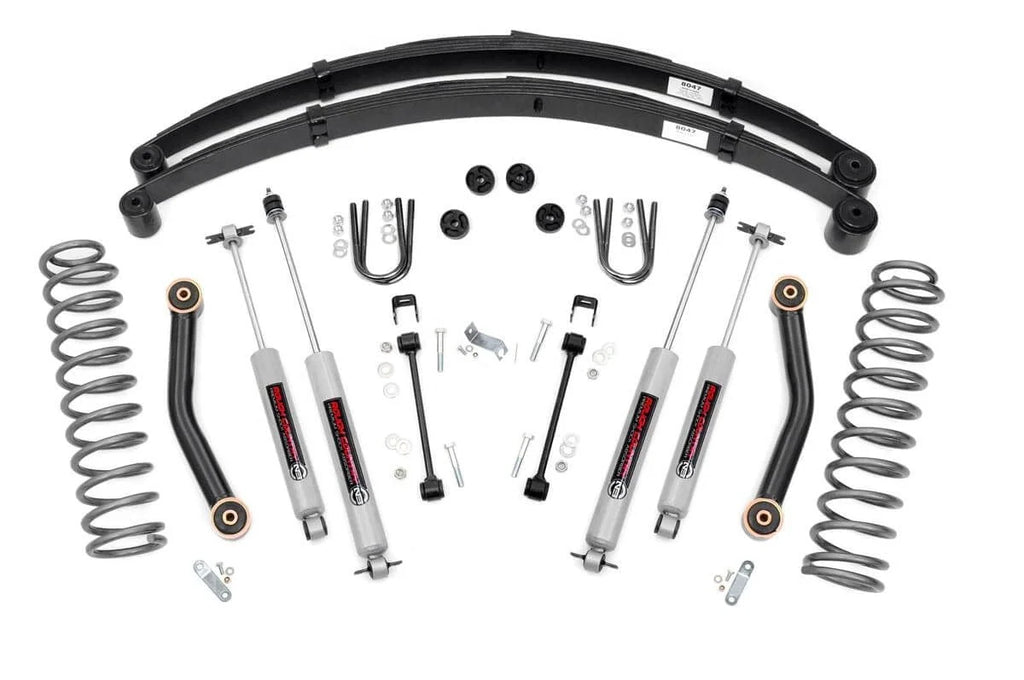 Rough Country 4.5 Inch Lift Kit | RR springs | Jeep Cherokee XJ 2WD/4WD (1984-2001) 633N2 - Main Product View