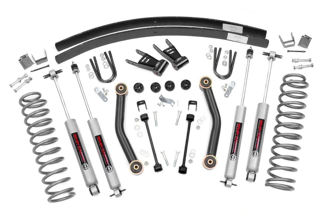 Rough Country 4.5 Inch Lift Kit | Rear AAL | Jeep Cherokee XJ 2WD/4WD (1984-2001) 623N2 - Side View