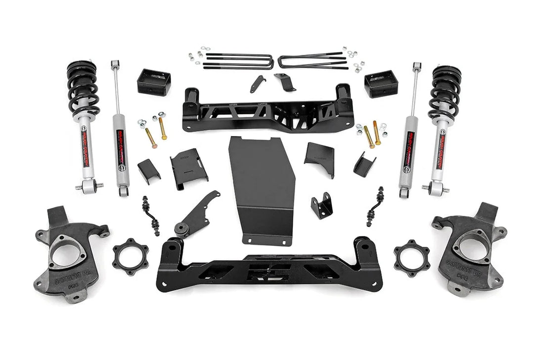 Rough Country 5 Inch Lift Kit | Alum/Stamp Steel | N3 Struts | Chevy/GMC 1500 (14-18 & Classic) 22434 - Kit Contents