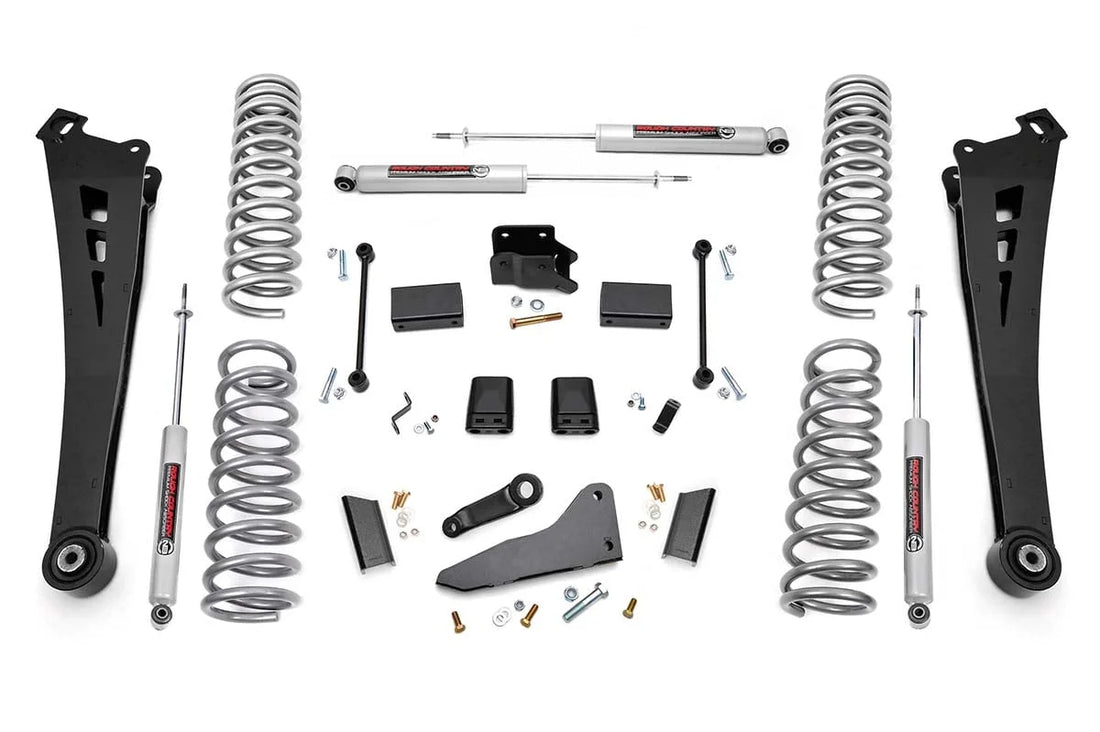 Rough Country 5 Inch Lift Kit | Diesel | Dual Rate Coils | Ram 2500 4WD (2014-2018) 36830 - Side View