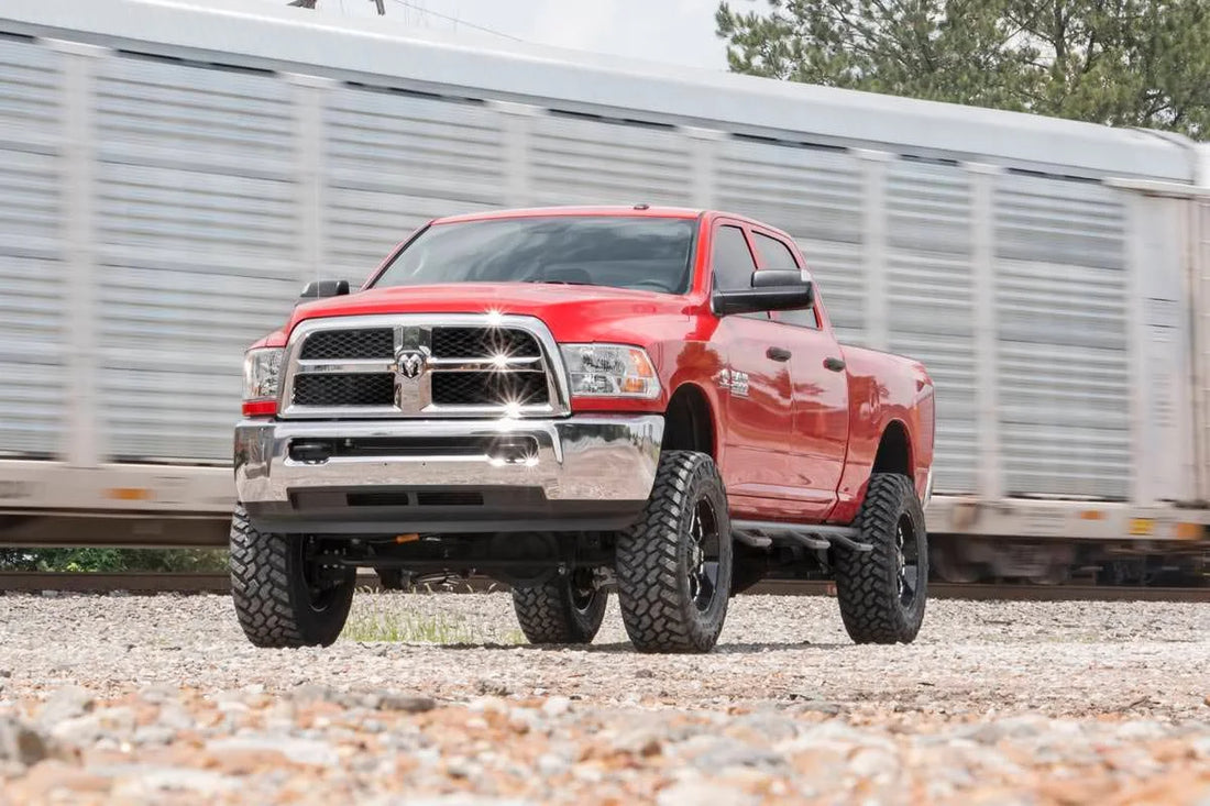 Rough Country 5 Inch Lift Kit | FR Spacer | Radius Arm Drop | Ram 2500 4WD (2014-2018) 35720 - Front View