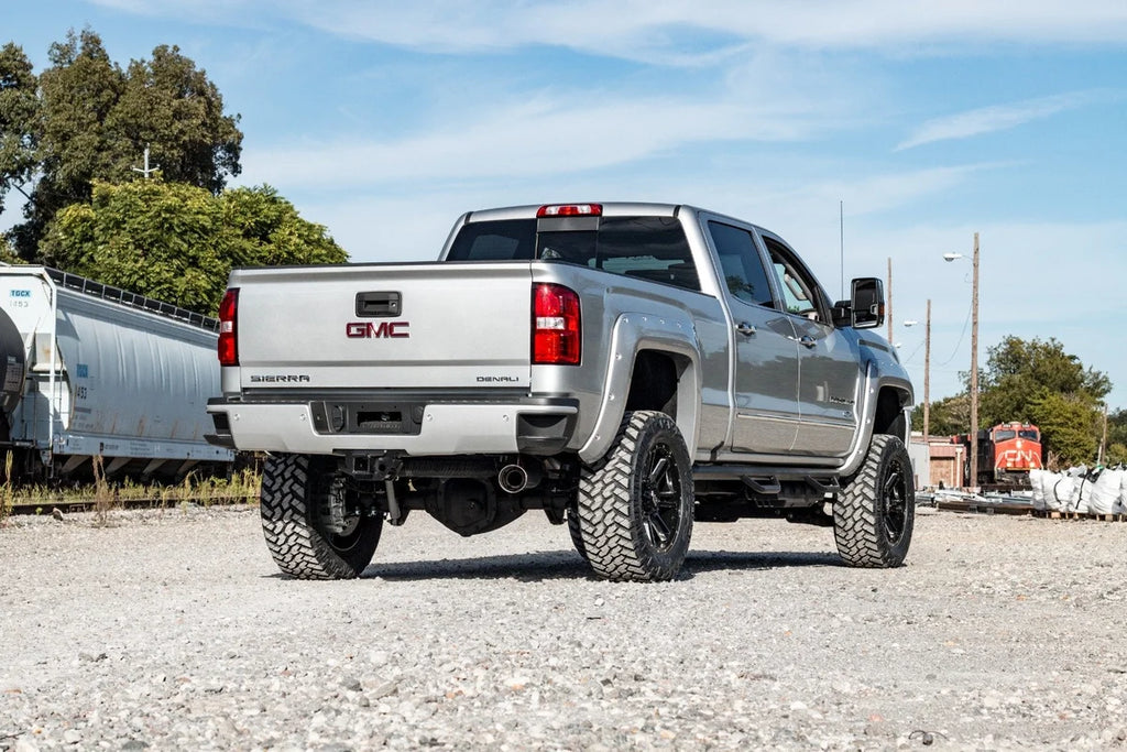 Rough Country 5 Inch Lift Kit | Torsion Drop | M1 | Chevy/GMC 2500HD/3500HD (11-19) - Rear View